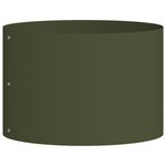 vidaXL Pot en métal vert olive Vert olive Métal Moyen Jardinières