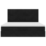 VidaXL Cadre de lit ottoman avec matelas noir 180x200cm velours