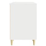 vidaXL Bureau Blanc brillant Bois d'ingénierie 142 5 x 50 x 75 cm