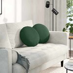 vidaXL Coussins de siège 2 Pièces Vert foncé Ø 40 cm
