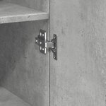 vidaXL Buffet haut gris béton 30x42 5x185 cm bois d'ingénierie