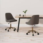 Vidaxl chaises pivotantes à manger lot de 2 gris foncé velours