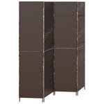 vidaXL Paravent Pliant Manuel Marron 195 x 180 cm polyrotin