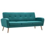 vidaXL Canapé à 3 places Tissu Vert