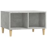 vidaXL Table basse Gris béton 60x50x36 5 cm Bois d'ingénierie