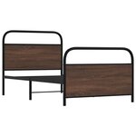 vidaXL Cadre de lit sans matelas 90x190cm chêne marron bois ingénierie