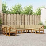 vidaXL Ensemble de canapés d'extérieur 10 pc Naturel et Beige