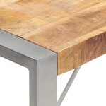 vidaXL Table à dîner 220x100x75 cm Bois de manguier massif brut