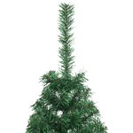 vidaXL Sapin de Noël artificiel moitié avec support vert 120 cm PVC