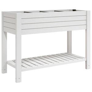 vidaXL Lit surélevé de jardin blanc 110x45x79 cm polypropylène