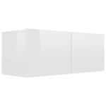 vidaXL Ensemble de meuble TV 8 Pièces Blanc brillant Bois d'ingénierie