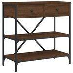 vidaXL Table console chêne marron 75x34 5x75 cm bois d'ingénierie