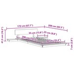 vidaXL Cadre de Lit au Sol avec Tables de Chevet Marron Ciré 90x200cm Bois Massif