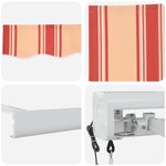 vidaXL Auvent Rétractable jaune et orange 350 x 250 cm Tissu et Métal