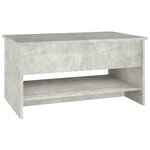 Vidaxl table basse gris béton 80x50x40 cm bois d'ingénierie