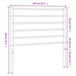 vidaXL Tête de lit métal blanc 100 cm
