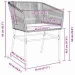 vidaXL Ensemble de salle à manger de jardin 5 pièces avec des coussins marron en poly rotin