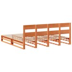 vidaXL Cadre de lit sans matelas cire marron 200x200cm bois pin massif