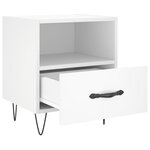vidaXL Tables de chevet 2 Pièces blanc 40x35x47 5 cm bois d’ingénierie