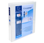 Classeur PP personnalisable Kreacover - 4 anneaux en D 25mm - A4 maxi  blanc x 10 EXACOMPTA