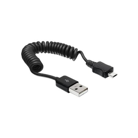 Câble USB 2.0 Spirale Type vers Micro B 20 à 60 cm Noir DELOCK
