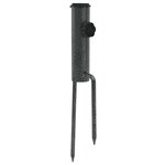 vidaXL Support de parasol avec piquets 2 Pièces 9x35 cm acier galvanisé