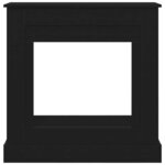 VidaXL Cadre de cheminée chêne noir 90x30x90 cm bois d'ingénierie