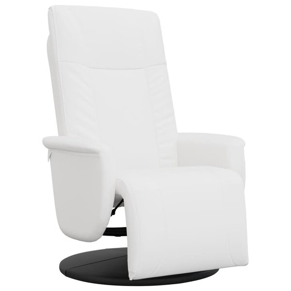 vidaXL Fauteuil inclinable avec repose-pieds blanc similicuir