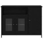 vidaXL Buffet Chêne noir 100 x 35 x 75 cm Bois d'ingénierie