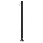 vidaXL Douche solaire extérieure Noir 217 cm PVC  aluminium