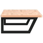 vidaXL Étagère de vasque murale acier et bois massif de hêtre