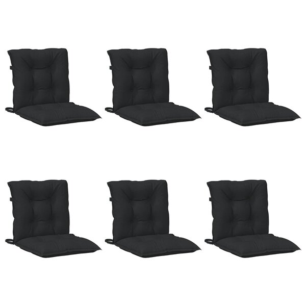 vidaXL Ensemble de coussins pour chaise à dossier bas 6 Pièces