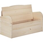 Banc coffre de rangement en pin brut 78 litres