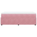 vidaXL Sommier à lattes de lit avec matelas Rose 90x200 cm Velours