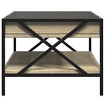 vidaXL Table basse avec LED infini chêne sonoma 70x50x38 cm