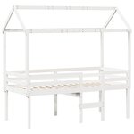 vidaXL Lit haut sans matelas blanc 90x190 cm bois de pin massif