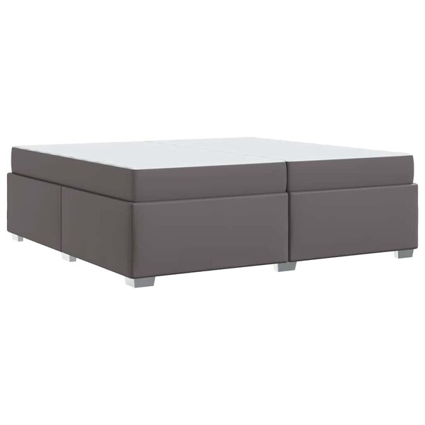vidaXL Cadre de lit Gris 200 x 200 cm Faux cuir