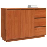 vidaXL Buffet avec tiroir Chêne brun 111 x 34 x 75 cm Pin massif