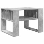 vidaXL Table basse Gris béton 66 x 49 5 x 45 cm Bois d'ingénierie