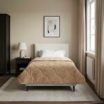 vidaXL Duvet complet toute l'année Matelassé Taupe 155 x 220 cm