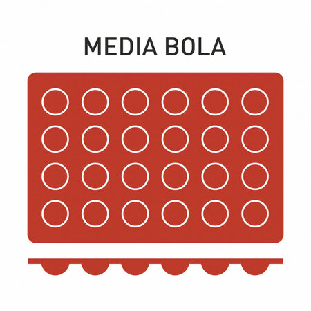 Moule silicone 24 demi-sphères ø 30 mm - pujadas -  - silicone