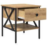 vidaXL Table de chevet en chêne 40x42x45 cm en bois d'ingénierie