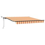 vidaXL Auvent rétractable automatique avec LED jaune et orange 300x250 cm