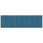 vidaXL Coussin de tête de lit bleu 160 cm velours