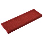 vidaXL Tapis d'escalier 30 Pièces 65x21x4 cm Rouge