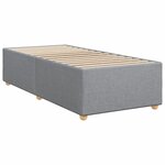 vidaXL Sommier à lattes de lit avec matelas gris clair 80x200 cm tissu