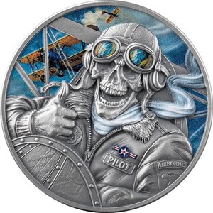 Pièce de monnaie en Argent 5 Cedis g 31.1 (1 oz) Millésime 2026 Memento Mori PILOT
