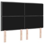 vidaXL Tête de lit avec tête de lit Gris foncé 160 cm Cuir synthétique