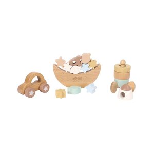 Coffret 3 en 1 de jeux d'équilibre en bois