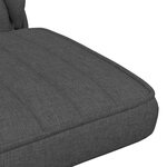 vidaXL Chaise pivotante de bureau Gris foncé Tissu